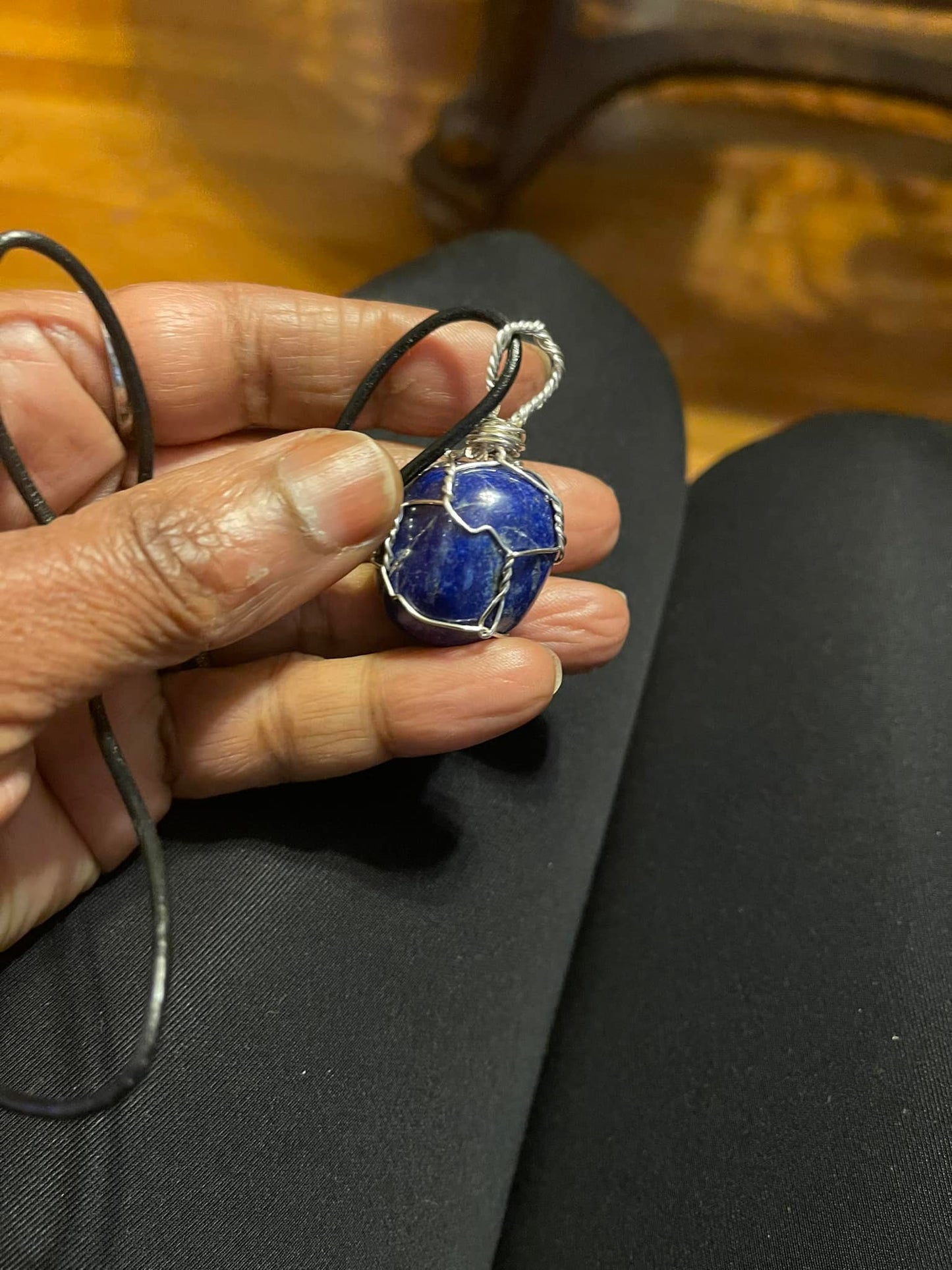 Blue Apatite Pendant Necklace