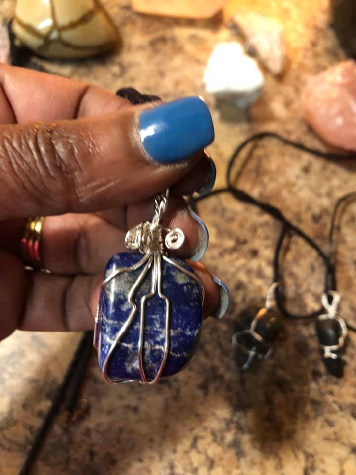 Blue Quartz Pendant Necklace
