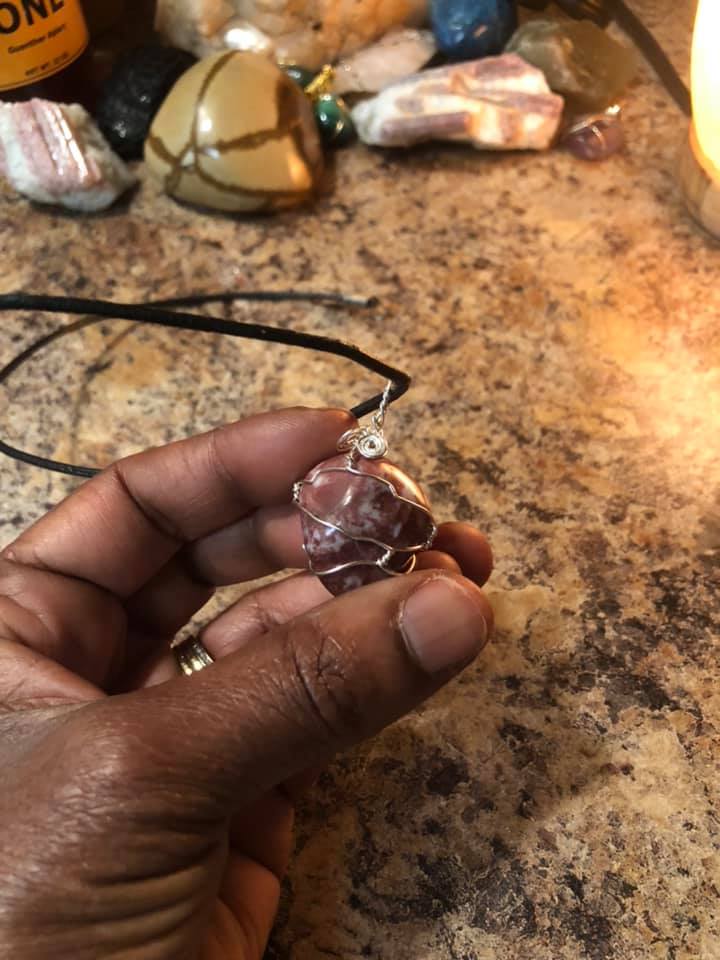 Brown Jade Pendant Necklace