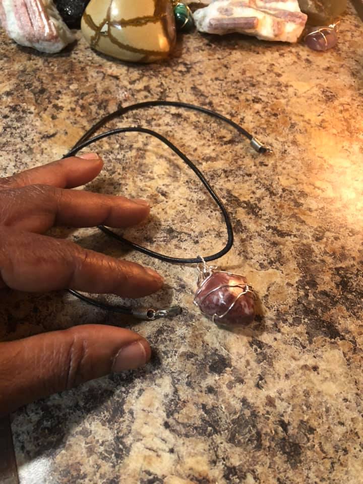 Brown Jade Pendant Necklace