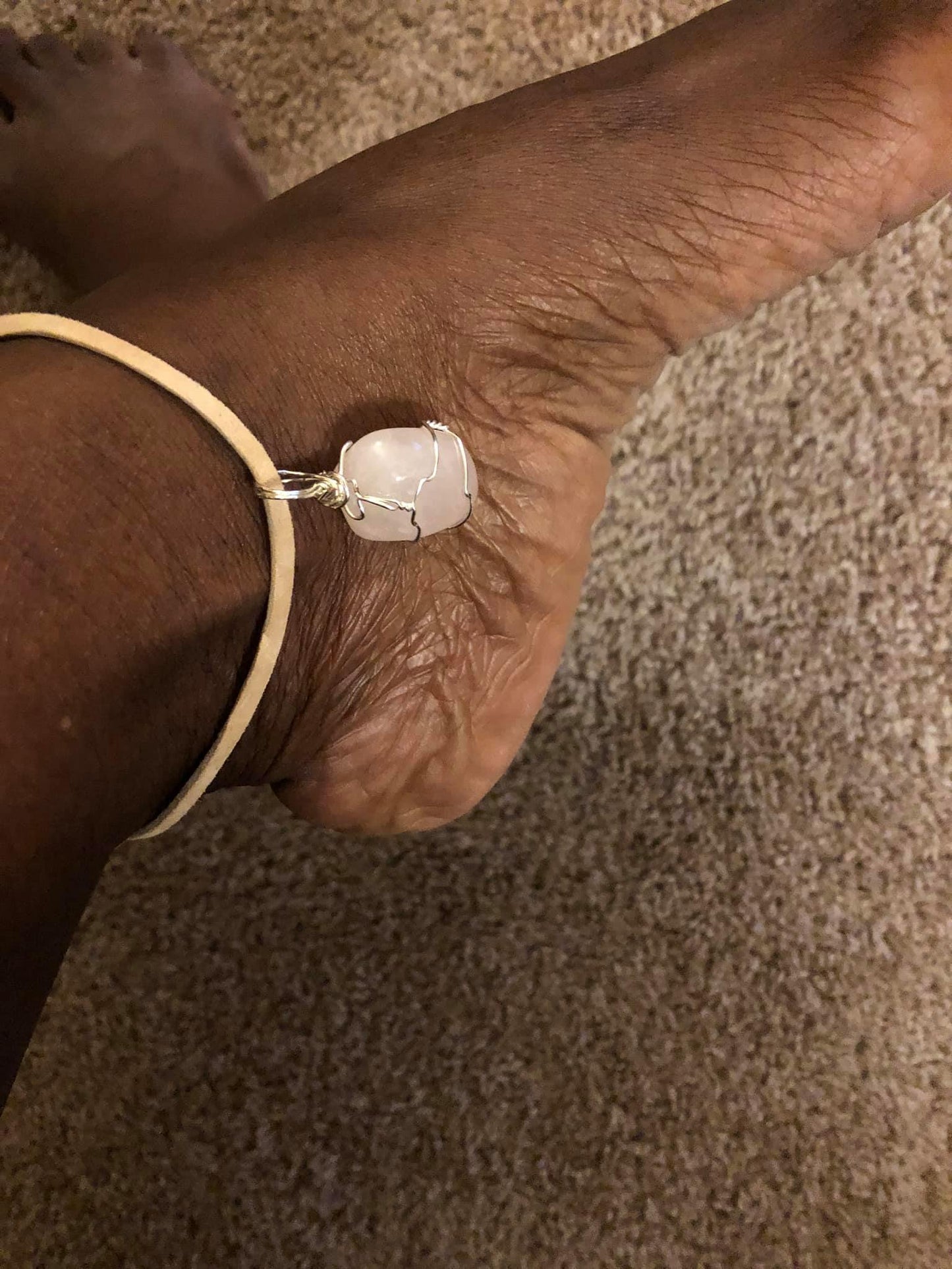 Rose Quartz Ankle Bracelet