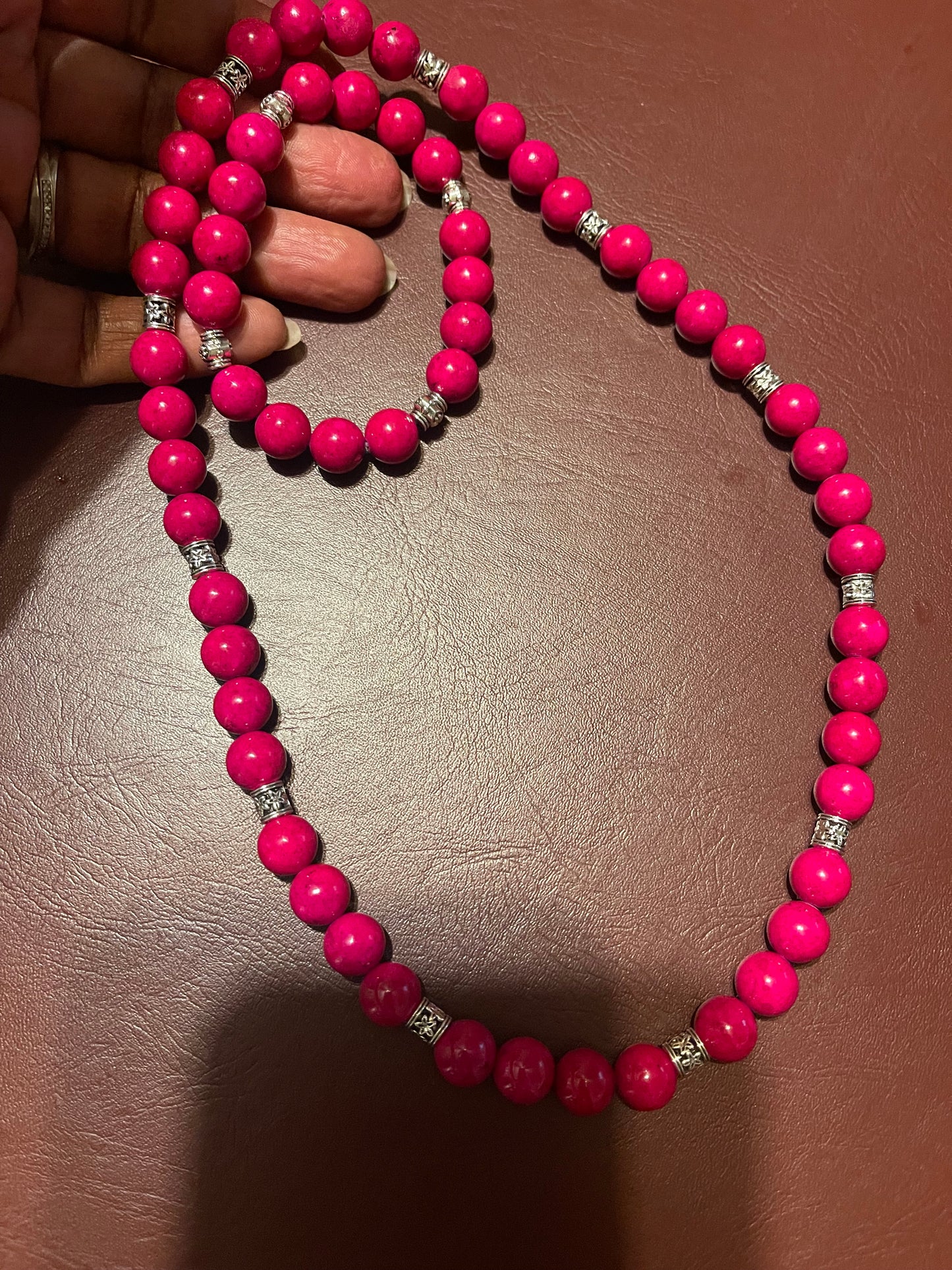 Gemstone necklace, bracelet