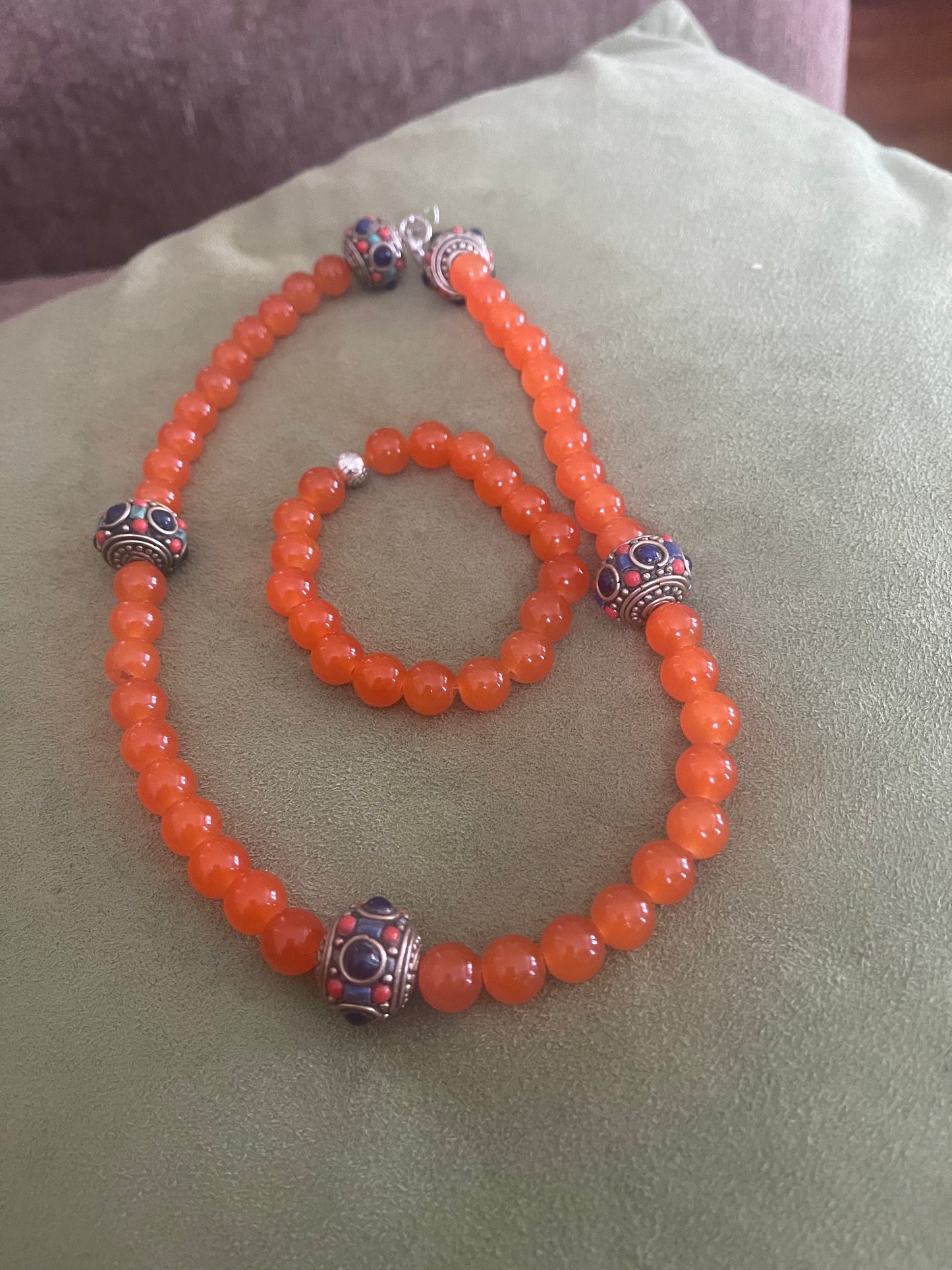 Gemstone necklace n bracelet