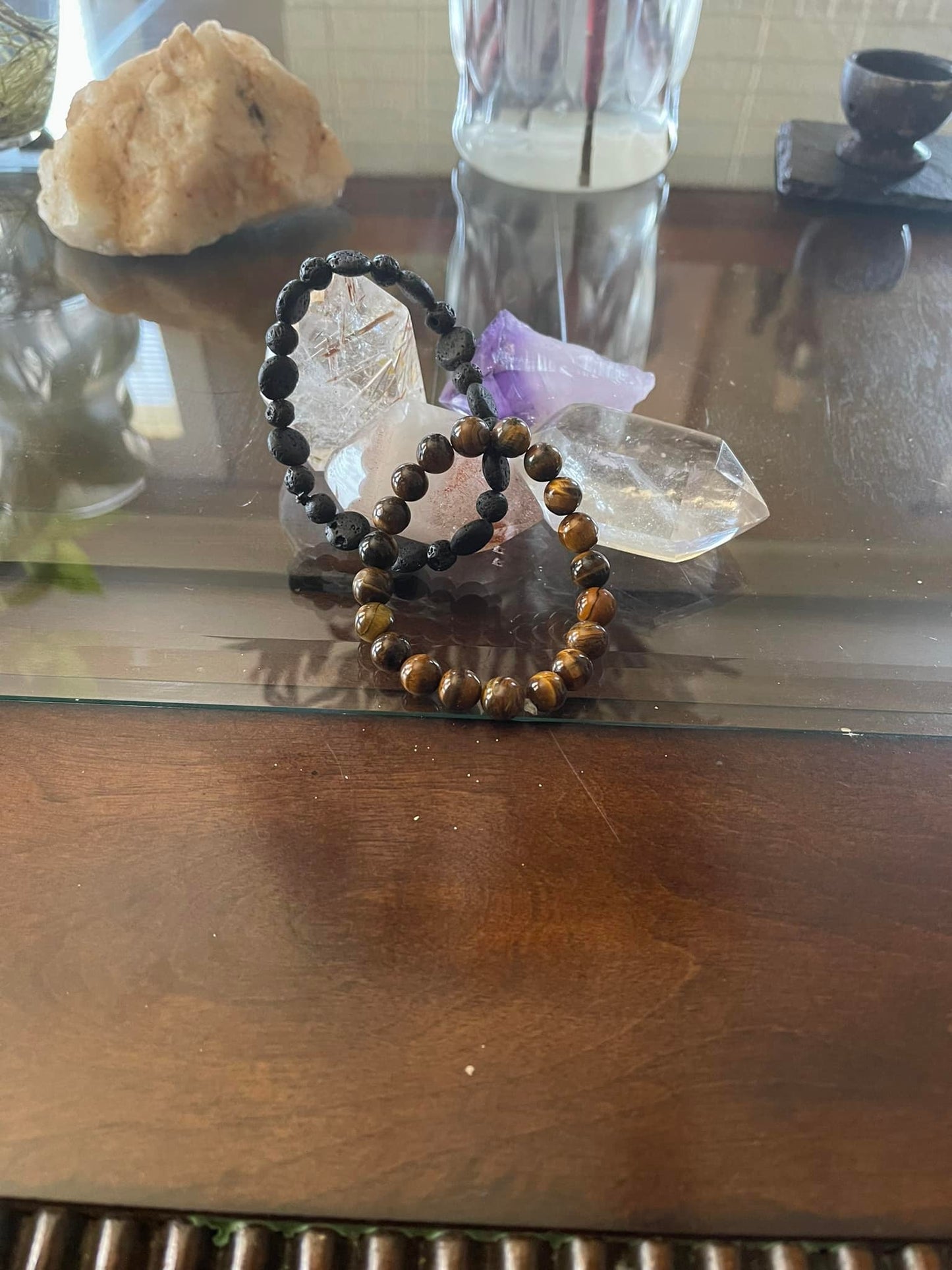 Tiger Eye/Lava Rock Bracelet