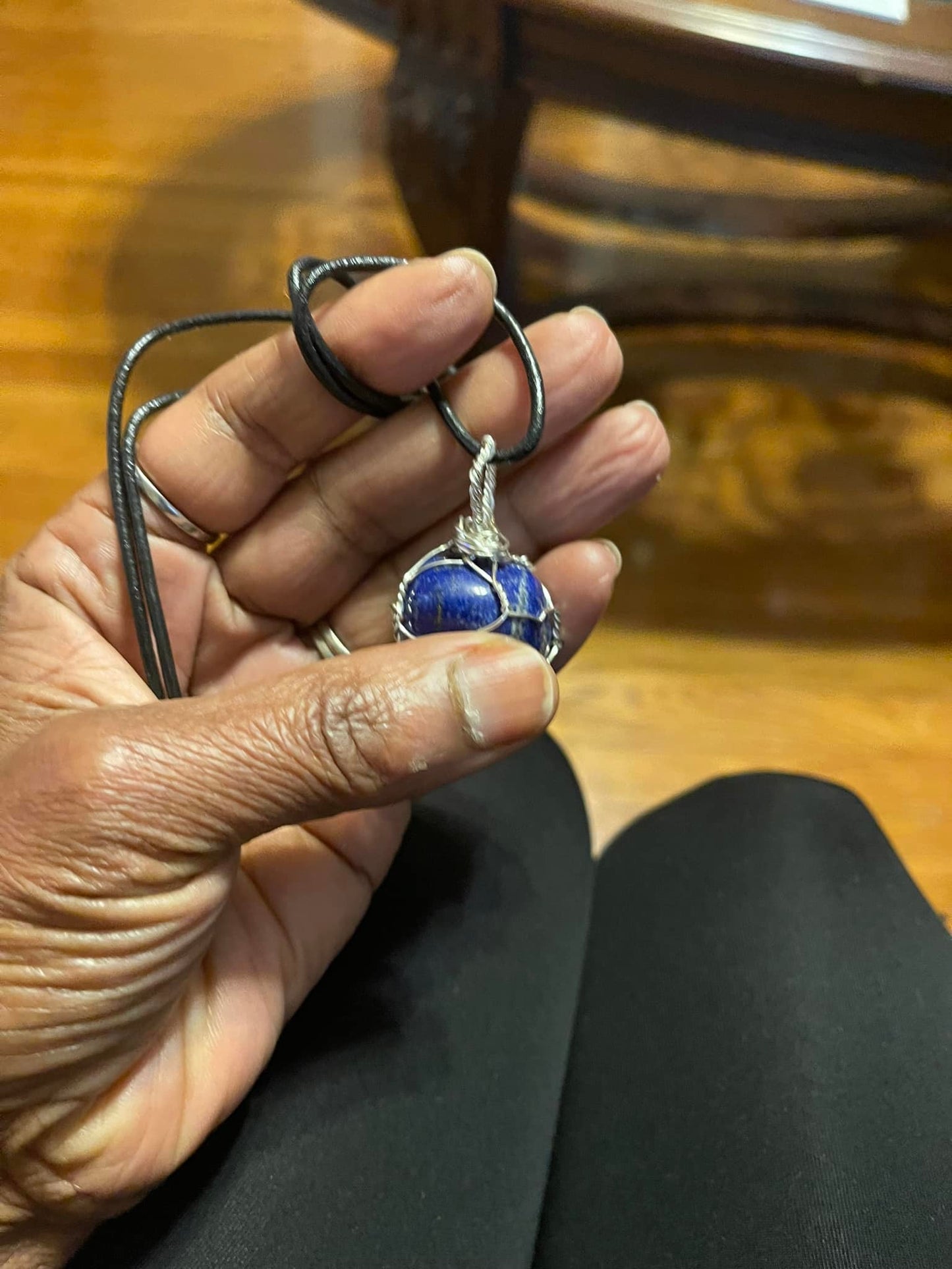 Blue Apatite Pendant Necklace
