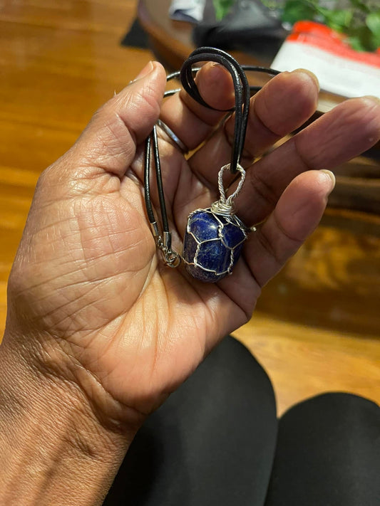 Blue Apatite Pendant Necklace