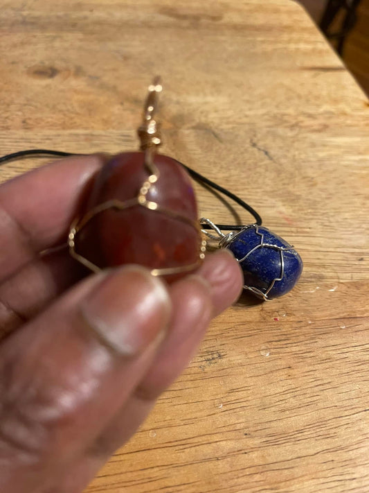 Brown Jade Pendant Necklace