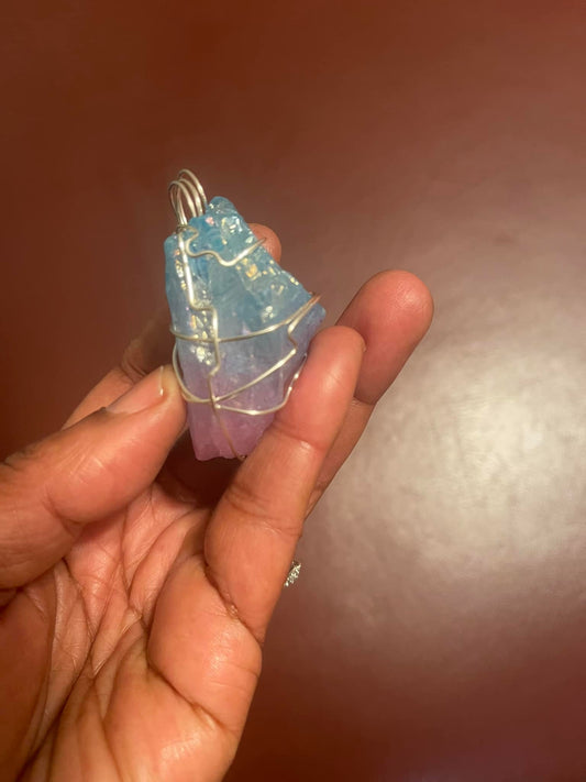 Rainbow Moonstone Pendant Necklace