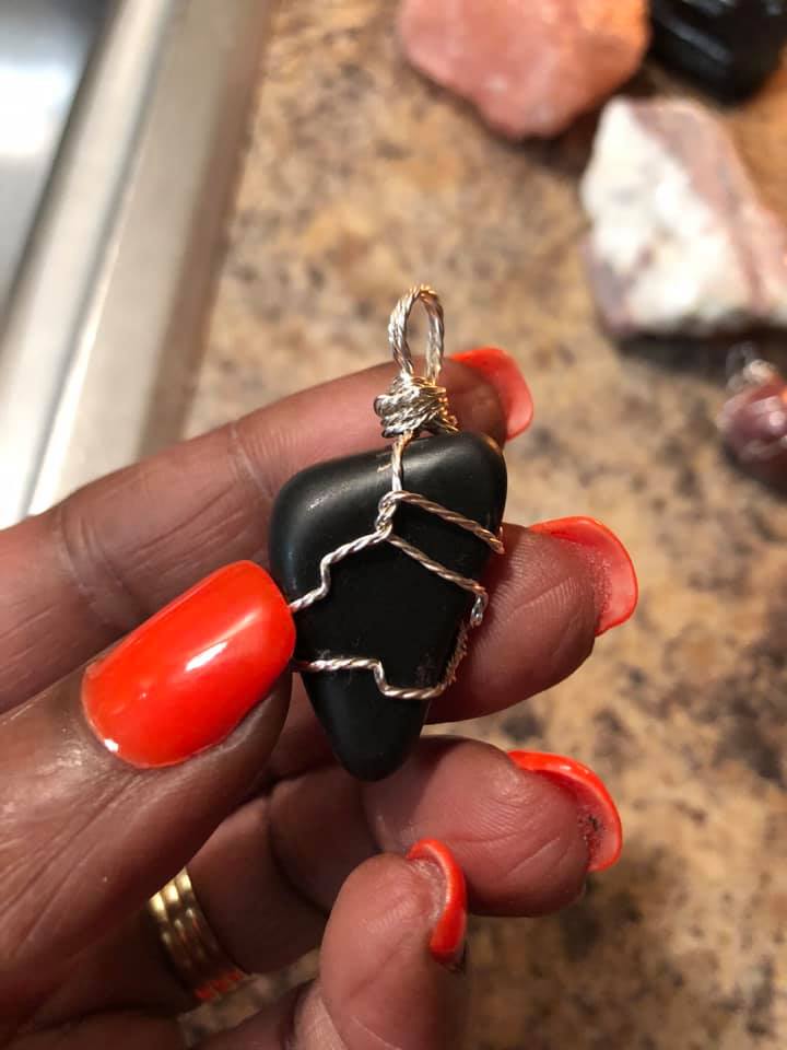 Obsidian Pendant Necklace