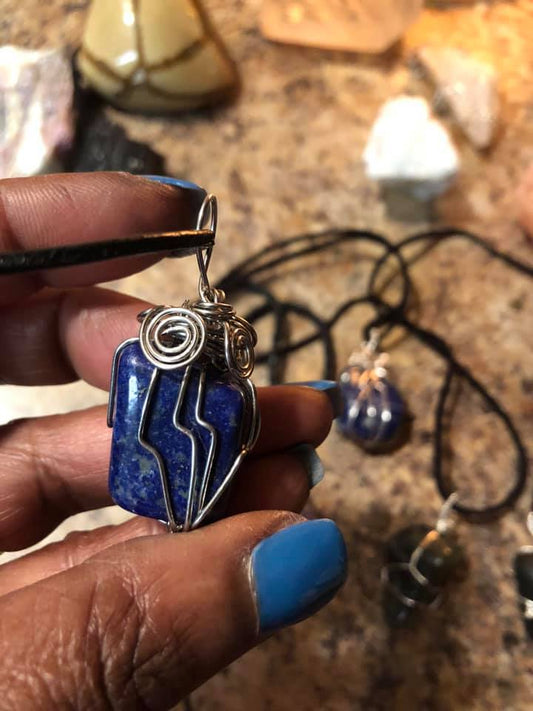 Blue Quartz Pendant Necklace