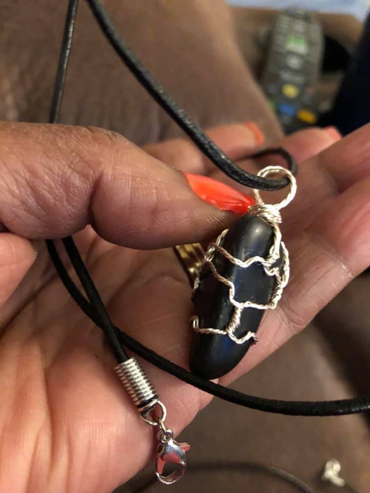 Obsidian Pendant Necklace