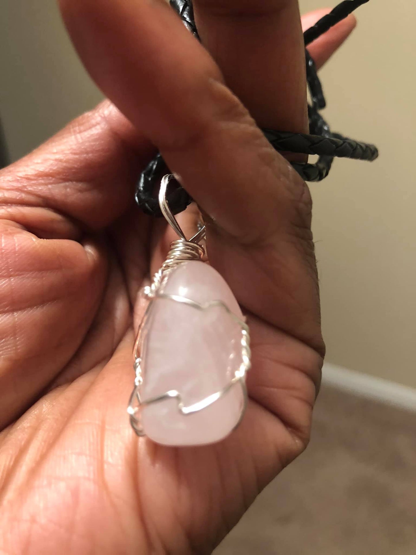 Rose Quartz Pendant Necklace