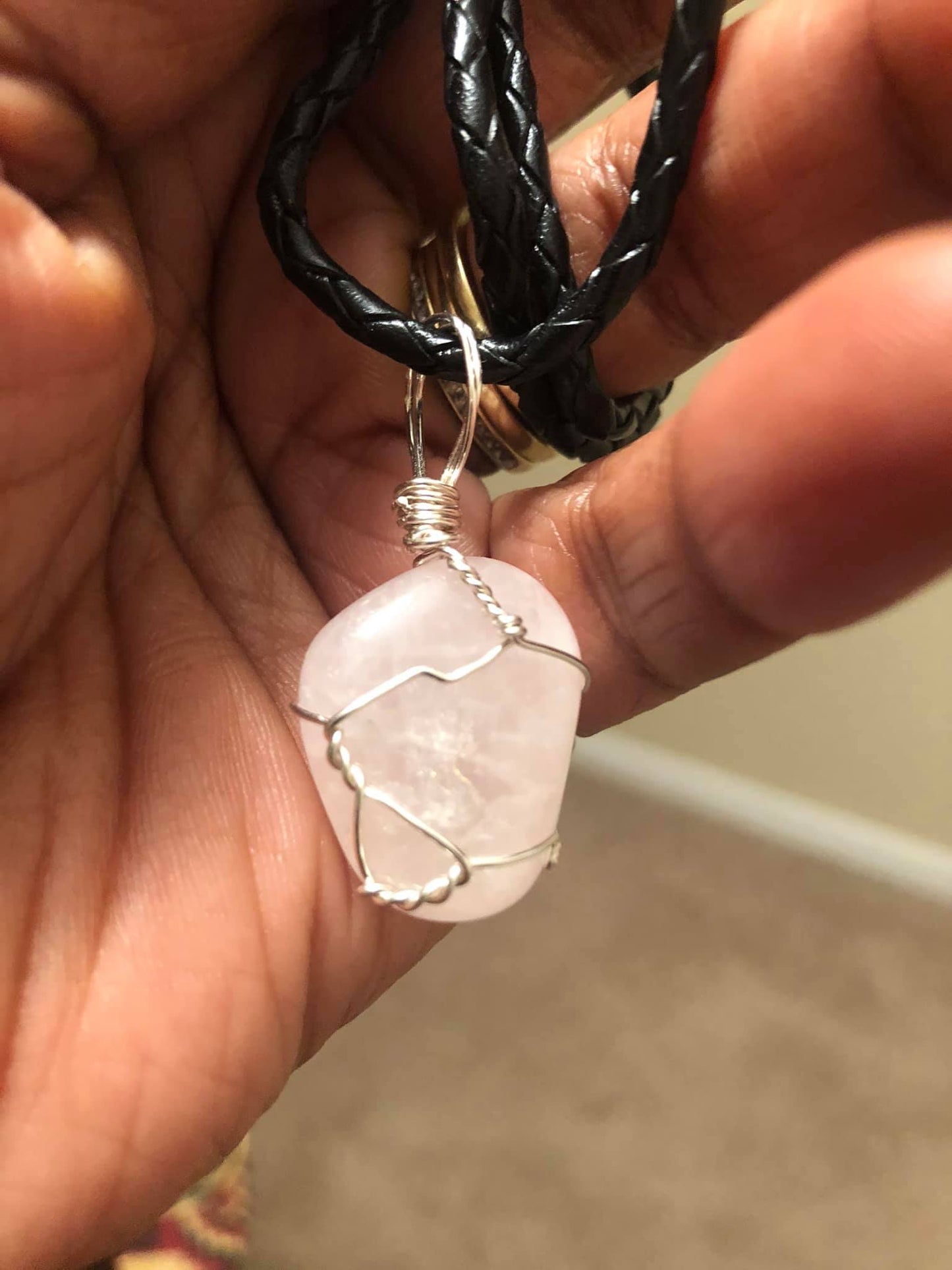 Rose Quartz Pendant Necklace