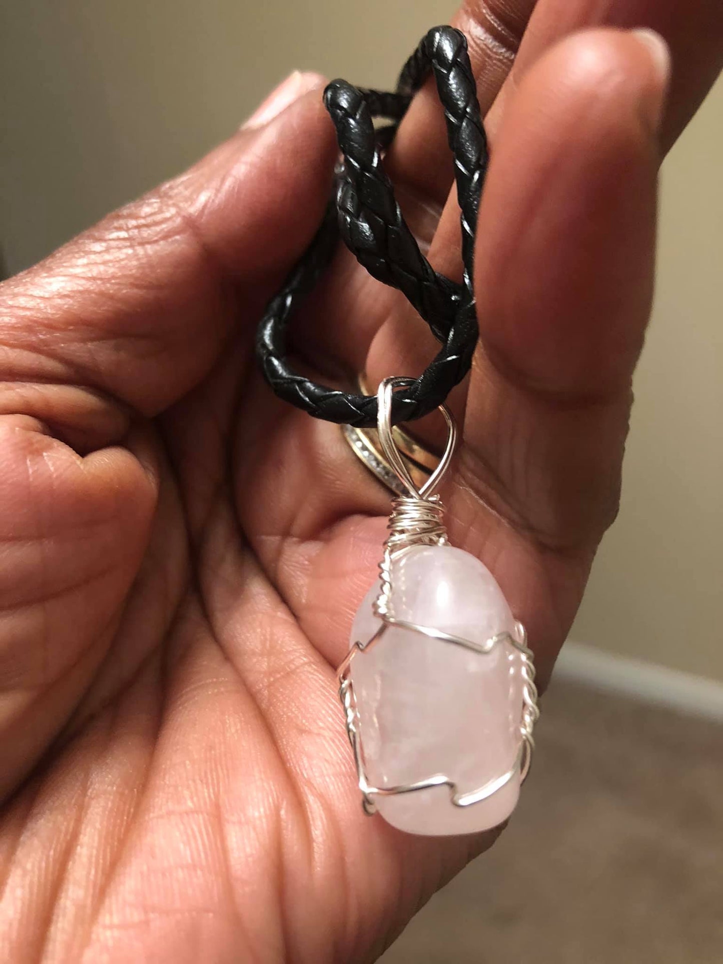 Rose Quartz Pendant Necklace