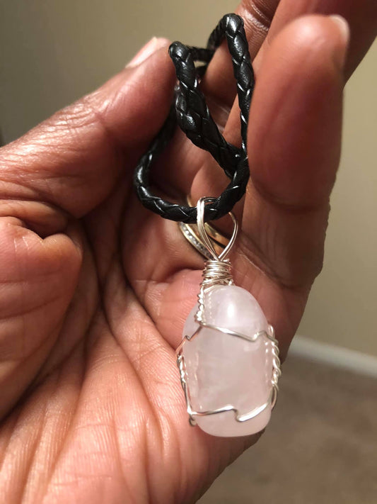 Rose Quartz Pendant Necklace