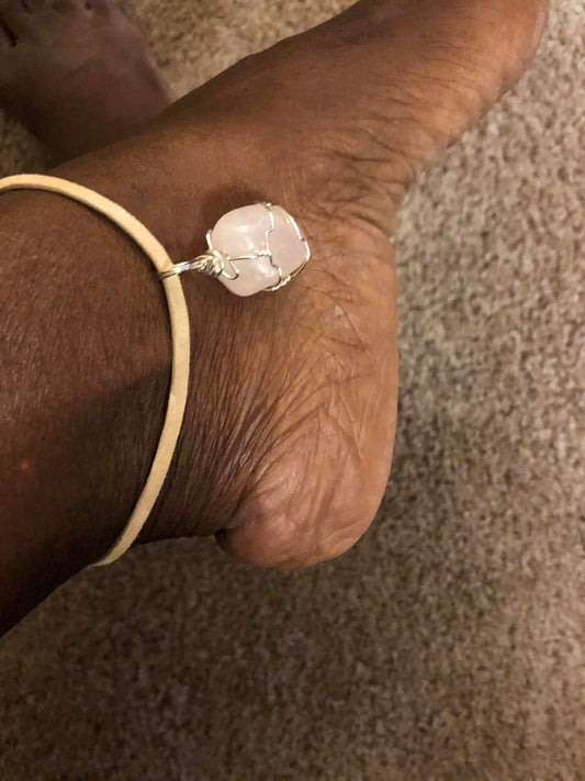 Rose Quartz Ankle Bracelet